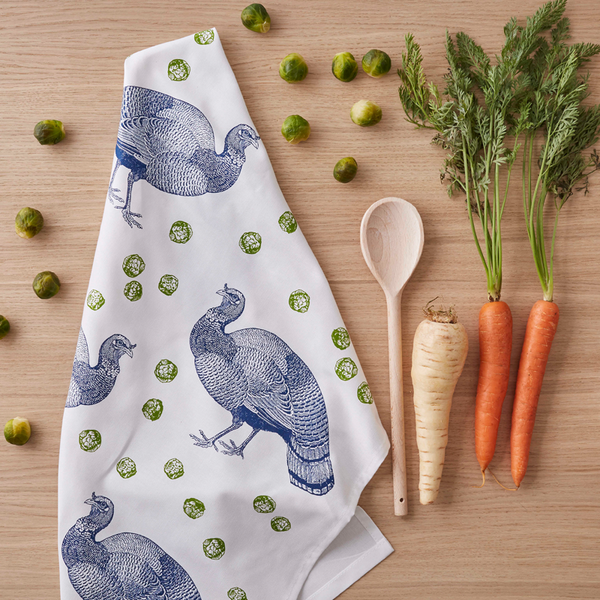 Turkey & Sprout Tea Towel