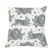 Grey Rabbit & Cabbage Cushion Cover