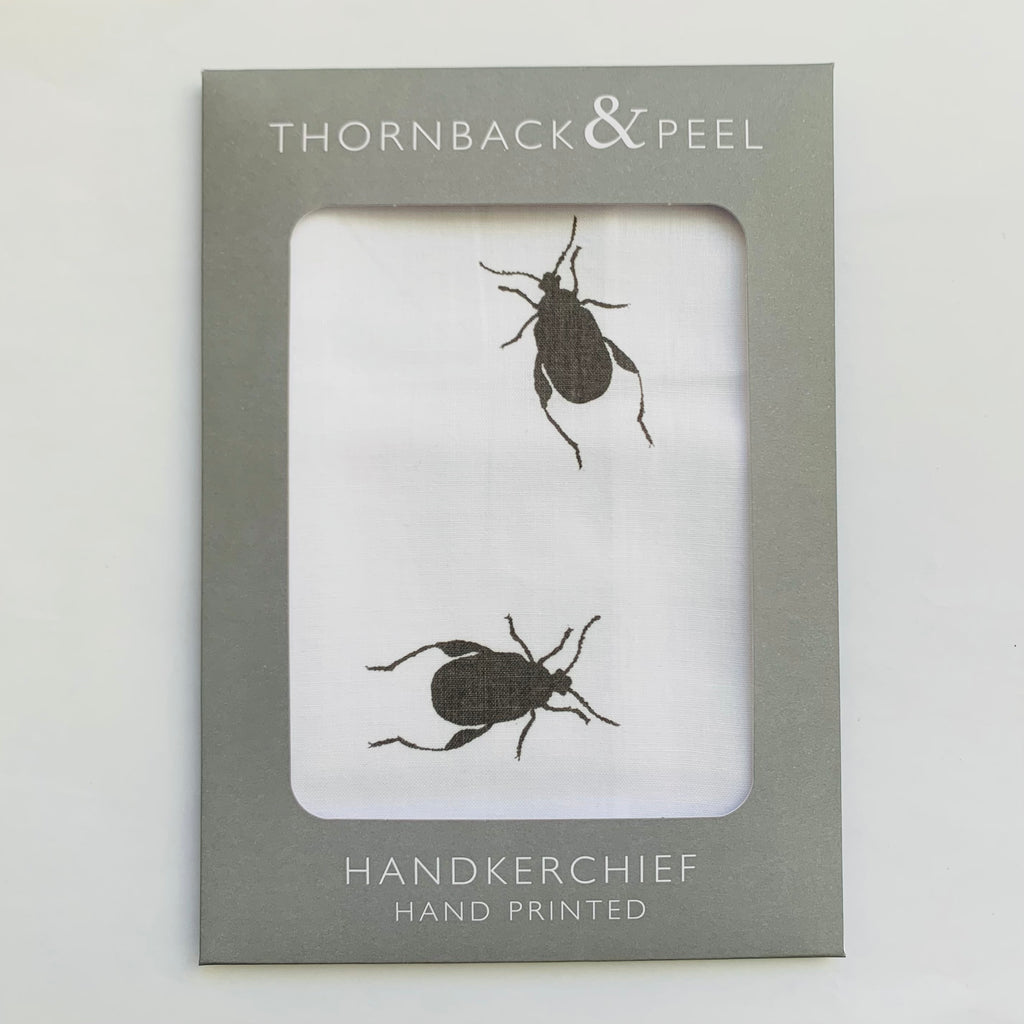 Single Black Beetles Handkerchief