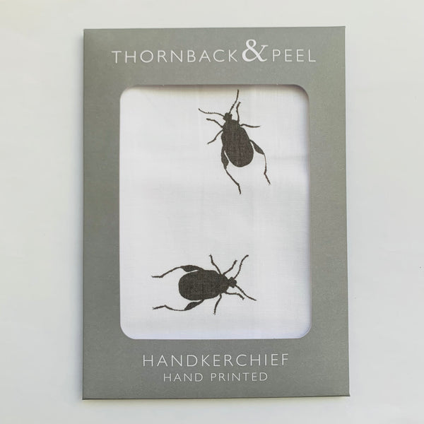 Single Black Beetles Handkerchief