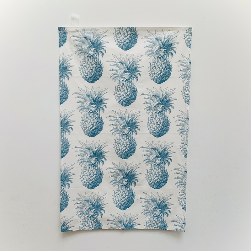 Blue Pineapple Tea Towel