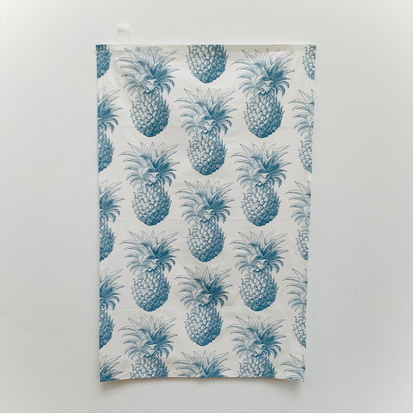 Blue Pineapple Tea Towel