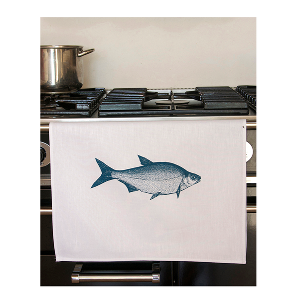 Fish Linen Tea Towel