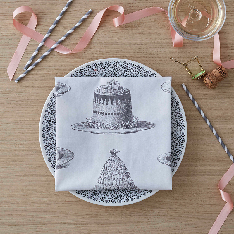 Grey Jelly & Cake Single Napkin