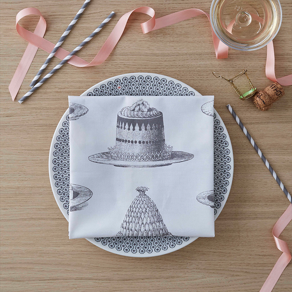 Grey Jelly & Cake Single Napkin