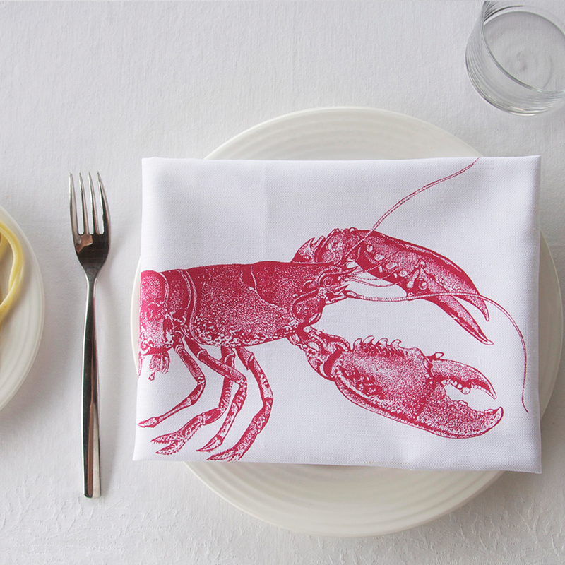 Lobster Single Linen Napkin