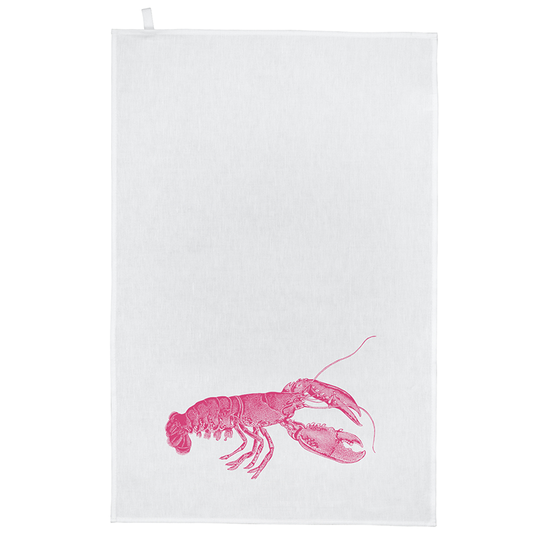 Lobster Linen Tea Towel