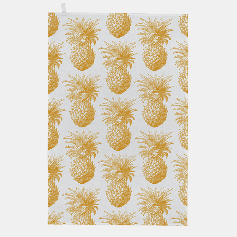 Mustard Pineapple Tea Towel