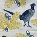 Pheasant & Oak Tea Towel, Lime Green & Blue