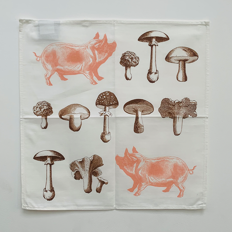 Pig & Mushroom Single Napkin