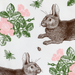 Rabbit & Rose Tea Towel, Apron & Oven Glove Set
