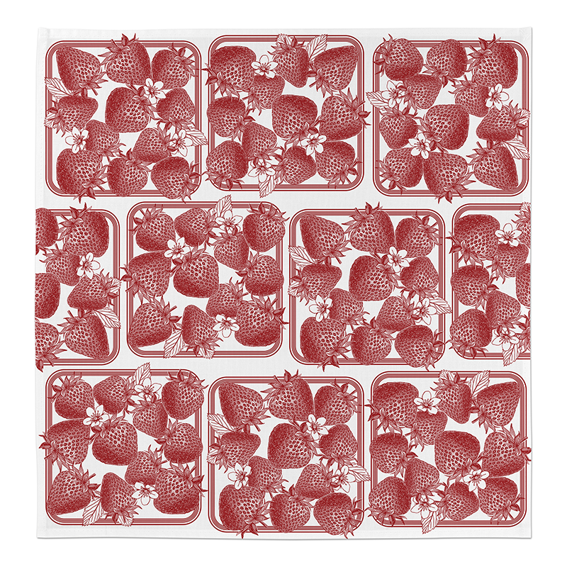 Strawberry Punnet Single Napkin