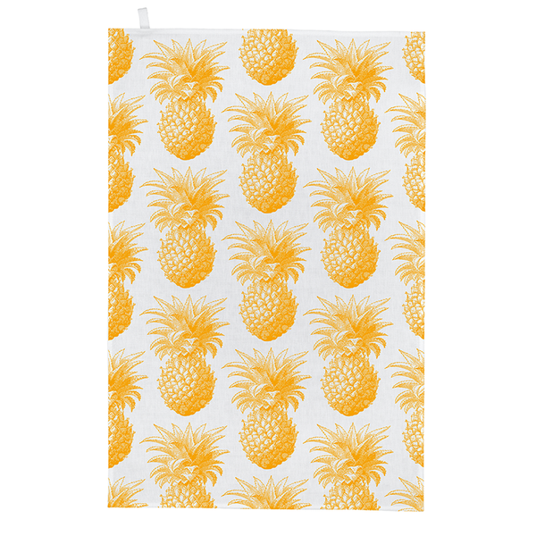 Yellow Pineapple Tea Towel