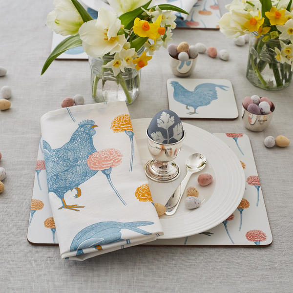 Chicken & Carnation Single Napkin