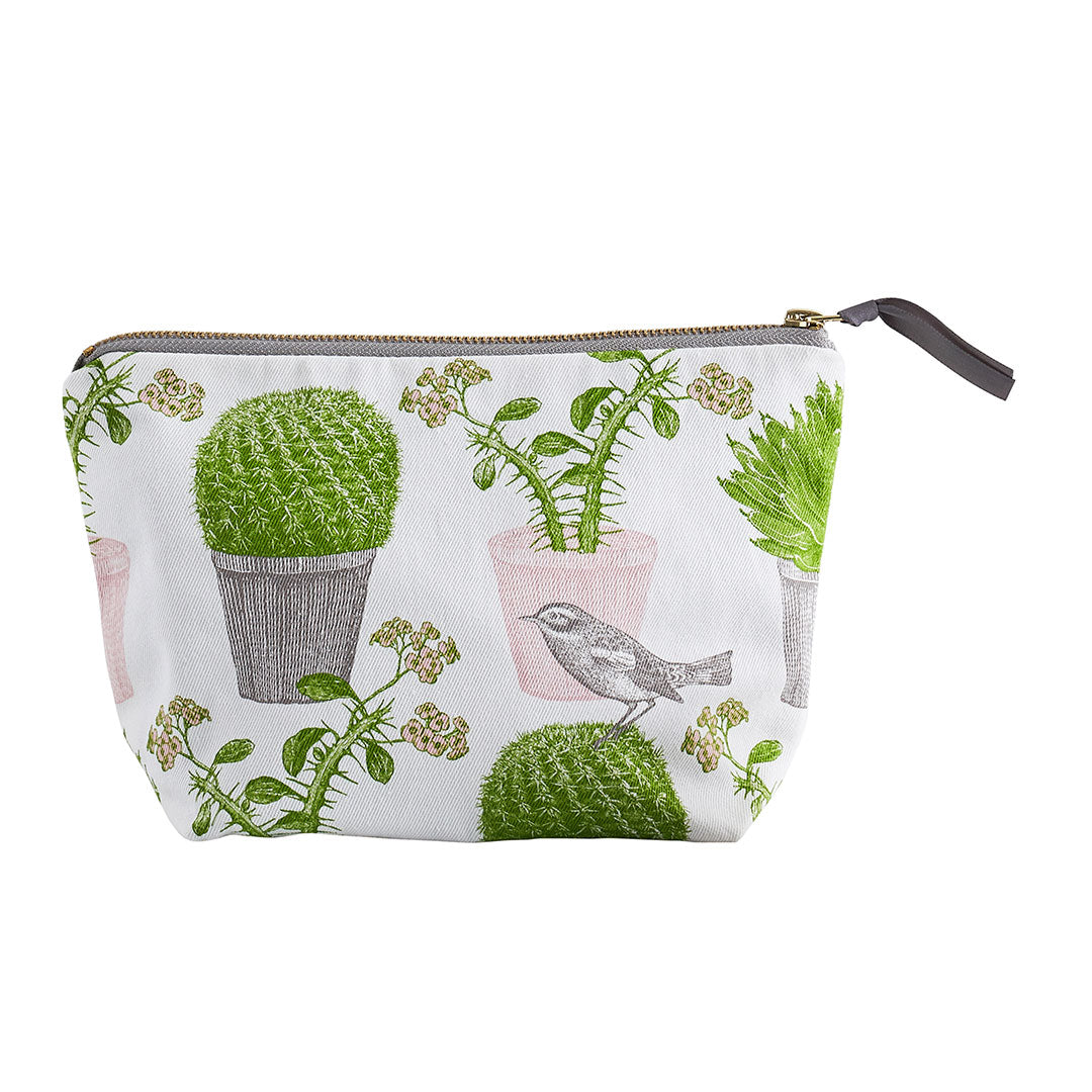 Cactus Bird Cosmetic Bag by Thornback Peel