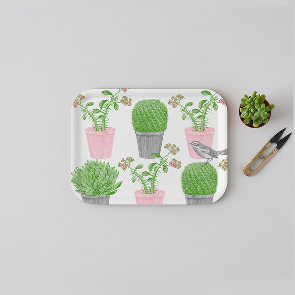 Cactus & Bird Small Tray