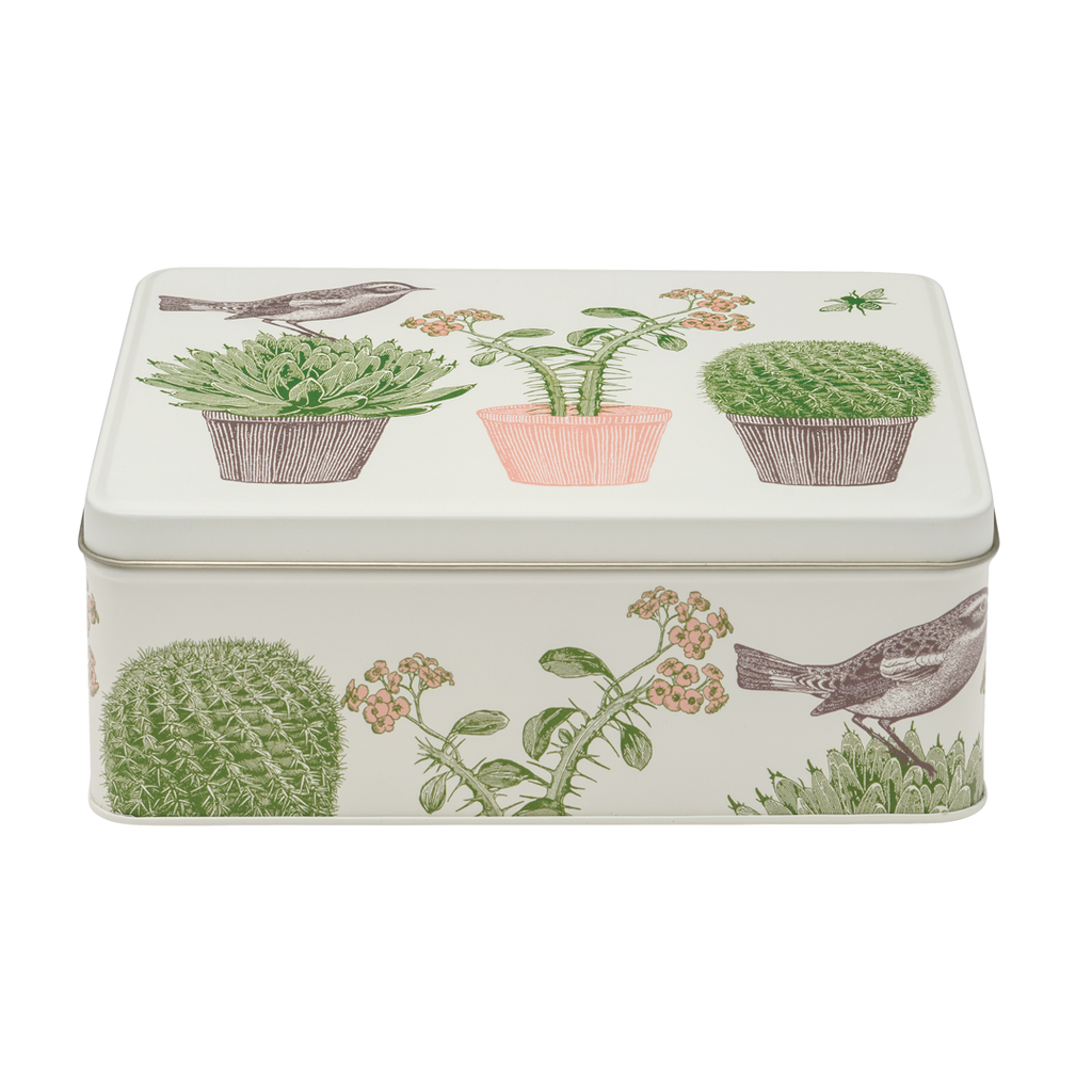 Cactus & Bird Rectangle Tin