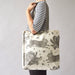 Rabbit & Cabbage Tote Bag, Grey
