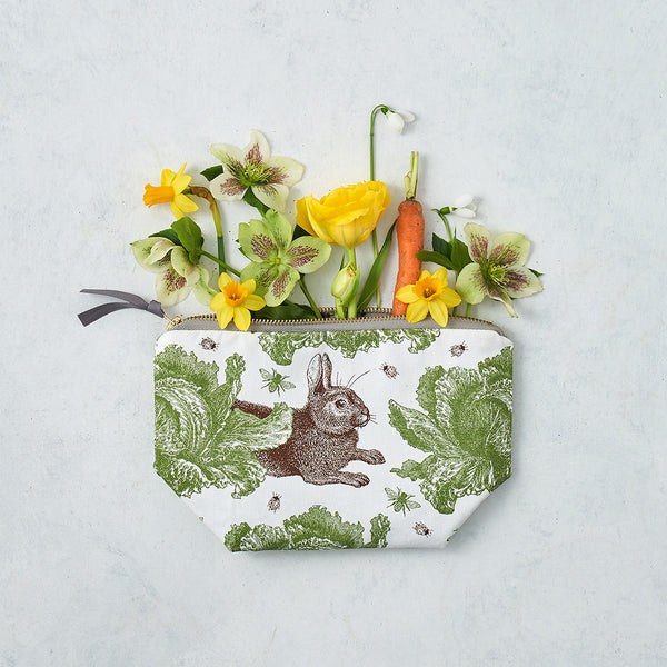 Rabbit & Cabbage Cosmetic Bag