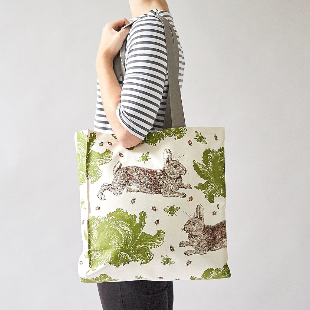 Rabbit & Cabbage Tote Bag