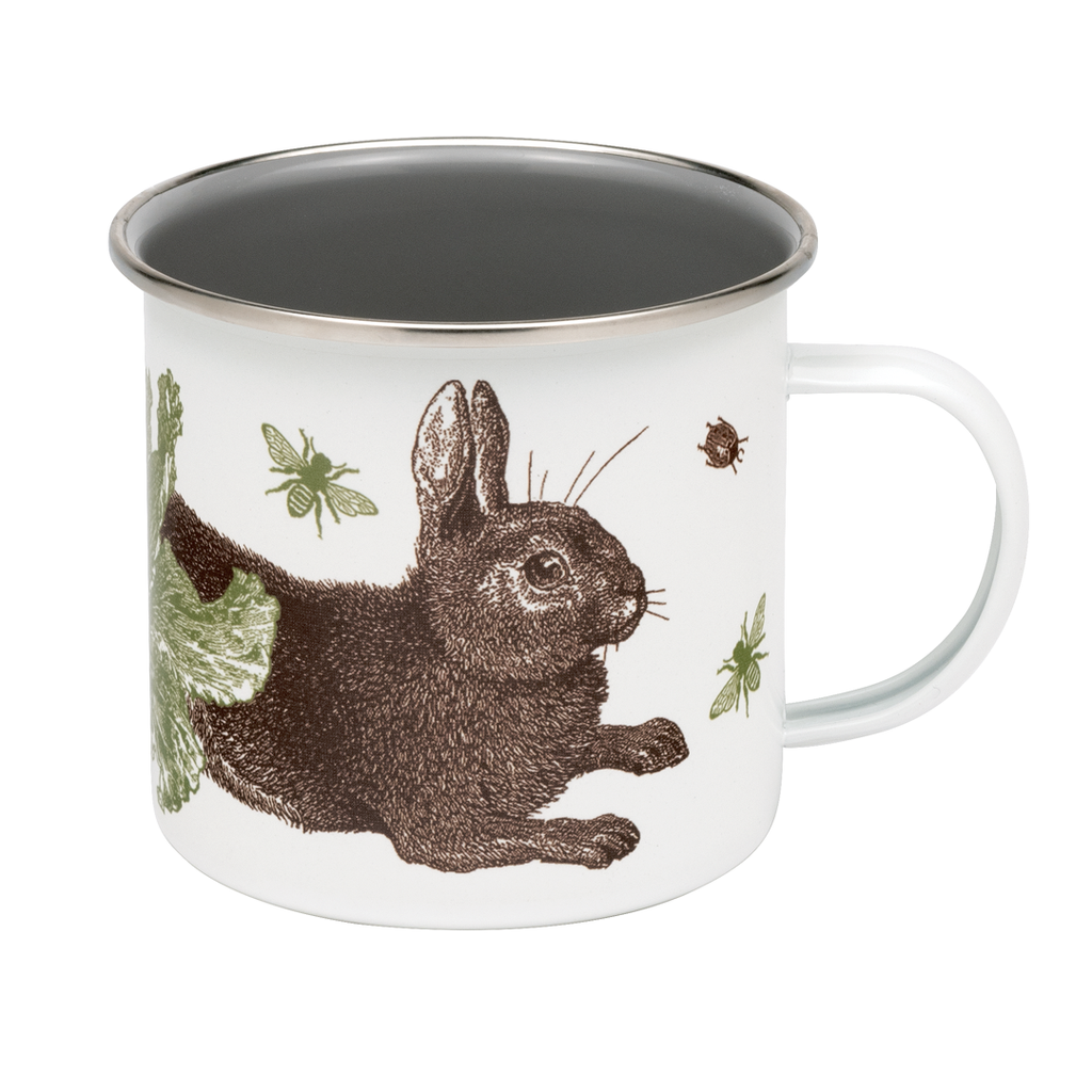 Rabbit & Cabbage Enamel Mug