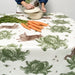 Rabbit & Cabbage Classic Oilcloth Sample