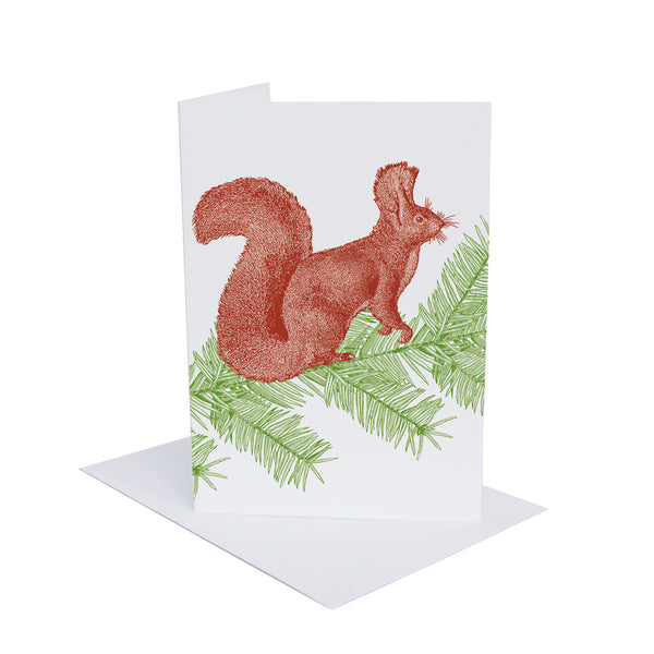 Squirrel & Spruce Christmas Card
