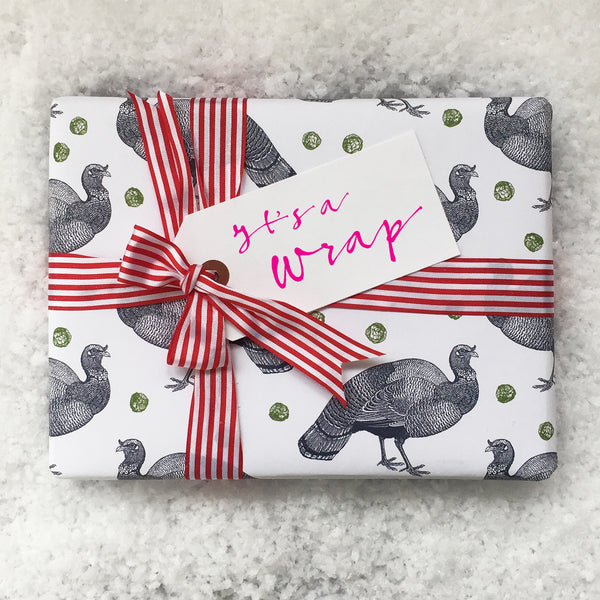 Turkey & Sprout Gift Wrap